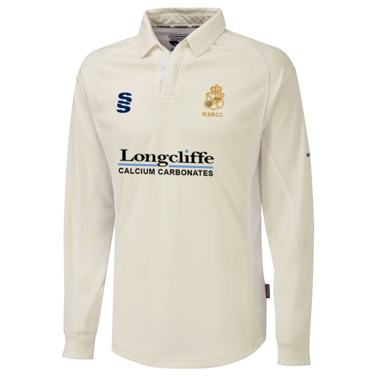 Wirksworth and Middleton CC - Long Sleeve Shirt White Trim
